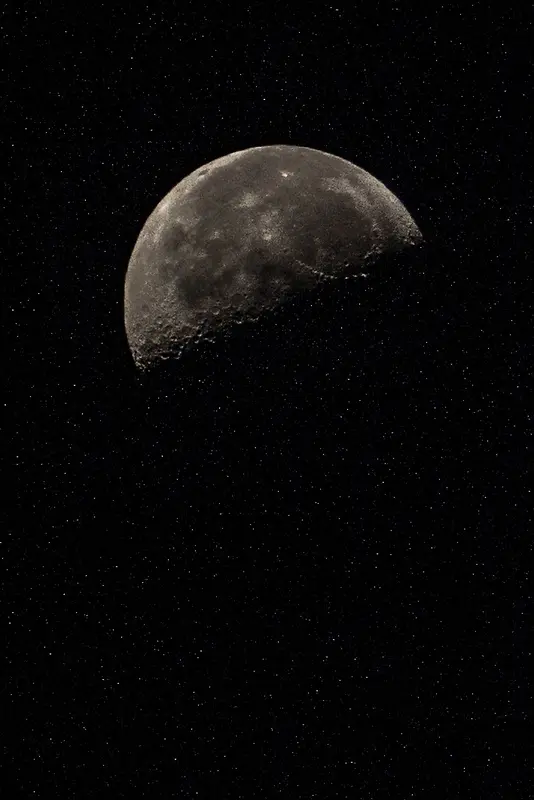 月全食黑色神秘月球星空科技背景