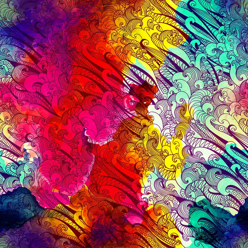 炫彩花纹