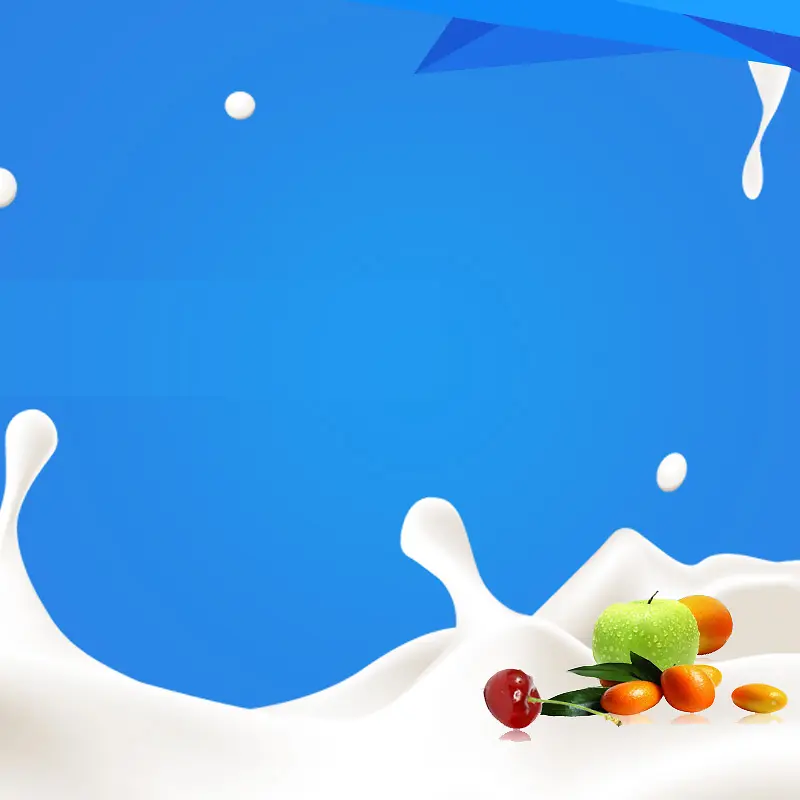 飞溅牛奶酸奶机蓝色PSD分层主图背景素材