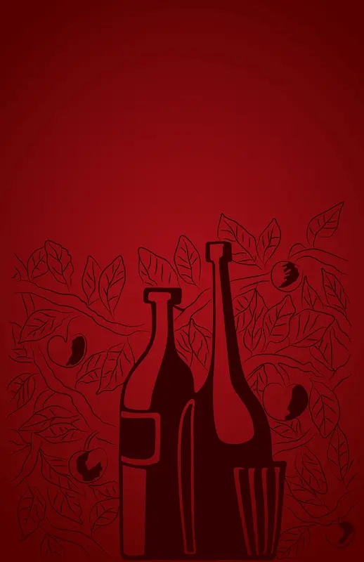 红酒插画海报背景