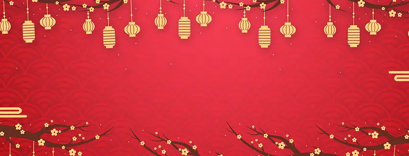 传统新年简约红色背景