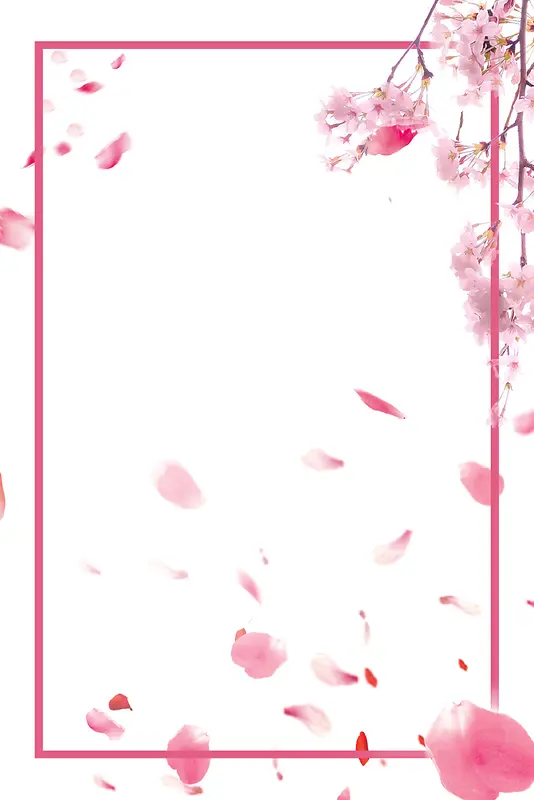 粉红色桃花背景素材
