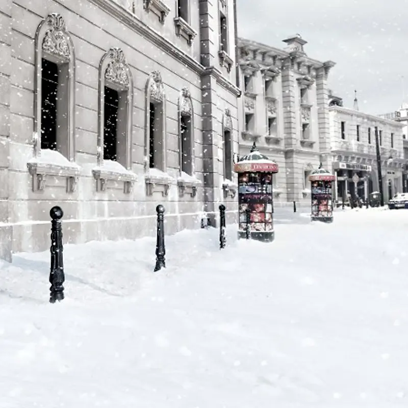 冬季街景雪地背景图