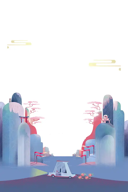 2018春运回家过年背景素材