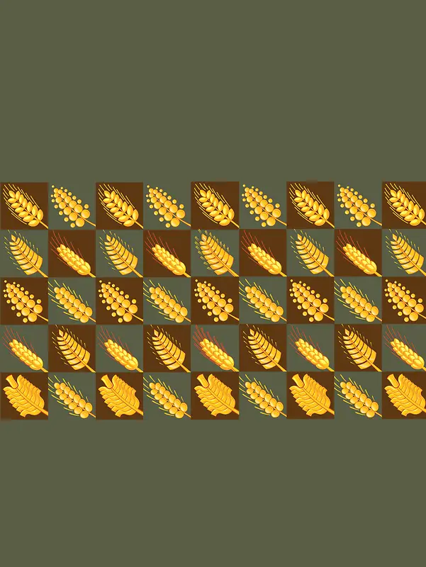 小麦营养谷物美食墨绿复古文艺背景素材