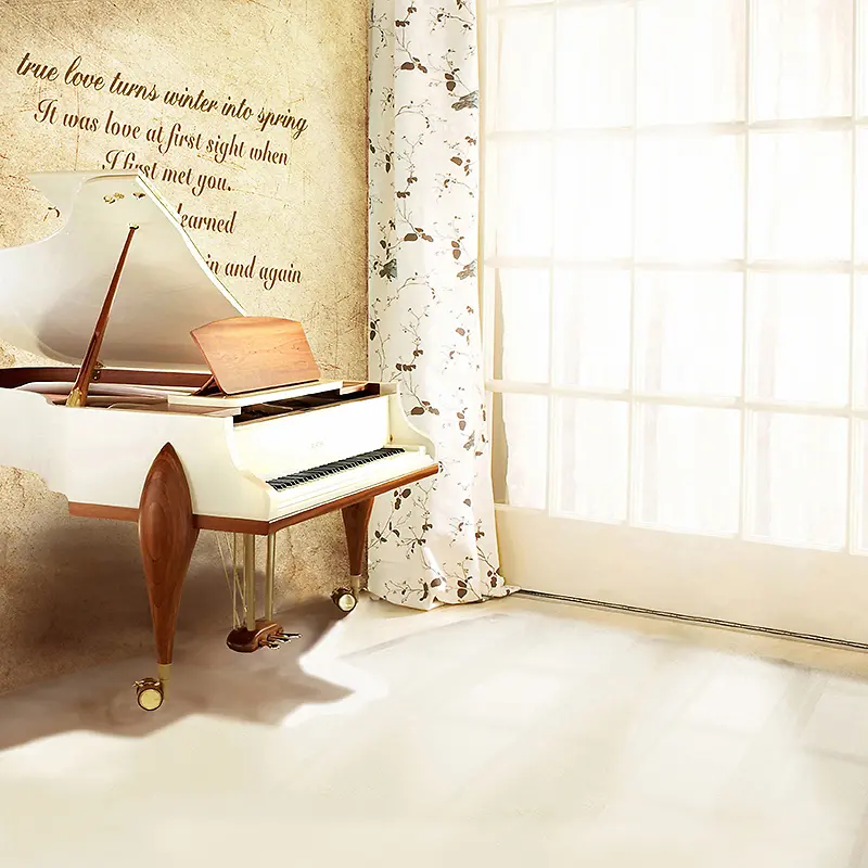 典雅钢琴背景图
