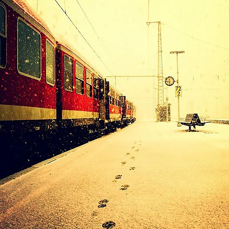 冬季火车背景