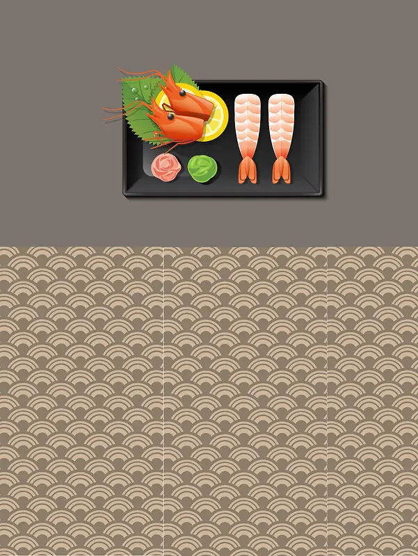 日本寿司料理特色传统美食菜谱背景素材