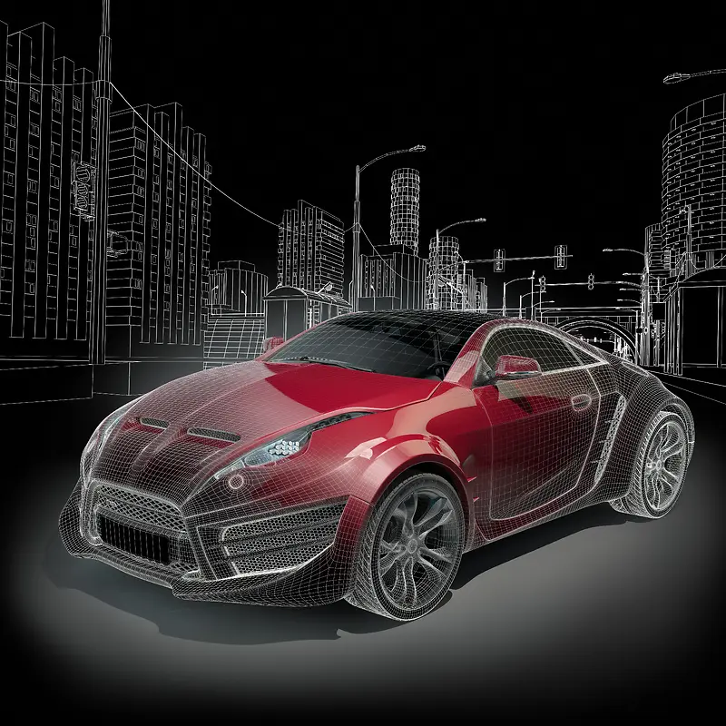 3d汽车模型背景素材