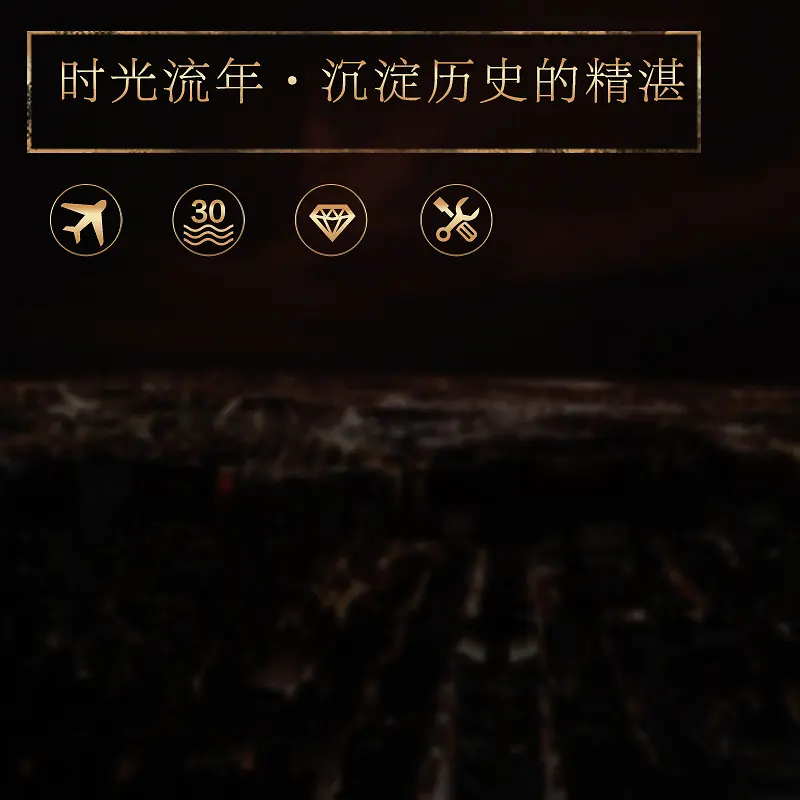 棕色复古手表腕表PSD分层主图背景素材