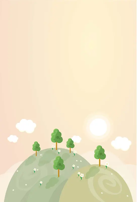 简约扁平户外运动登山海报矢量背景