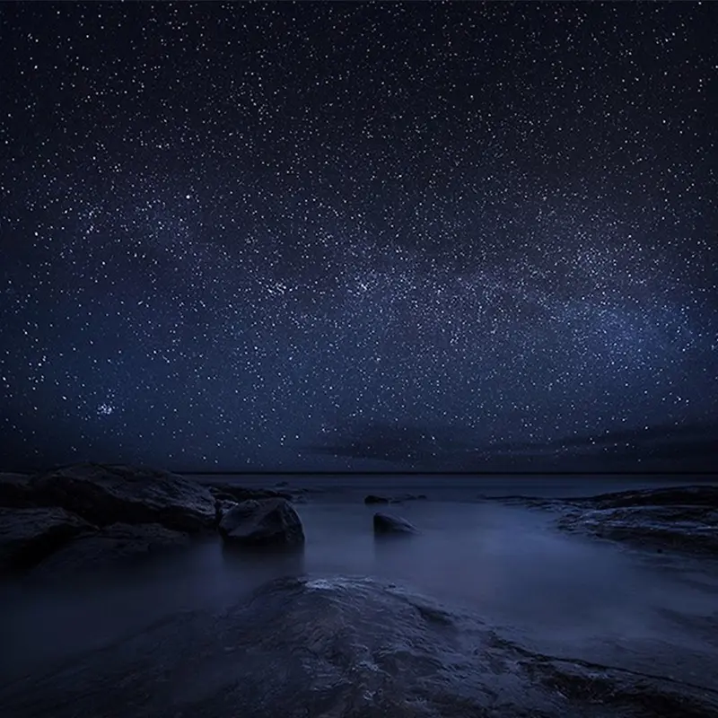 蓝色夜色风景背景图