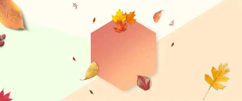 秋季换装几何枫树叶背景