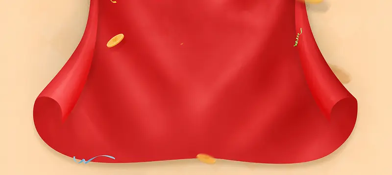 红色飘带背景banner装饰