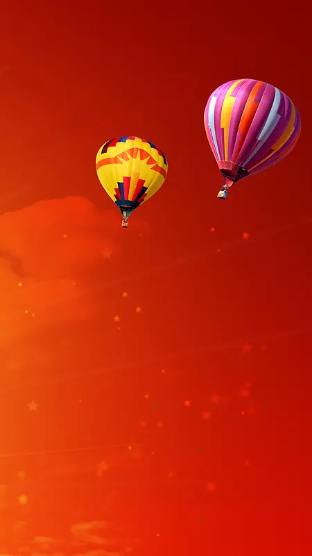 红色天空H5背景