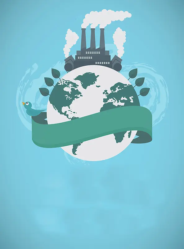 绿色地球海报设计