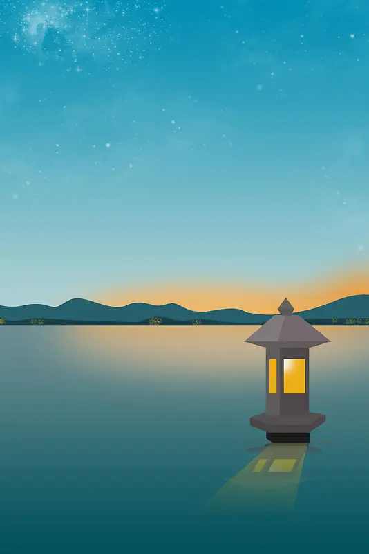 扁平化手绘卡通海报背景素材