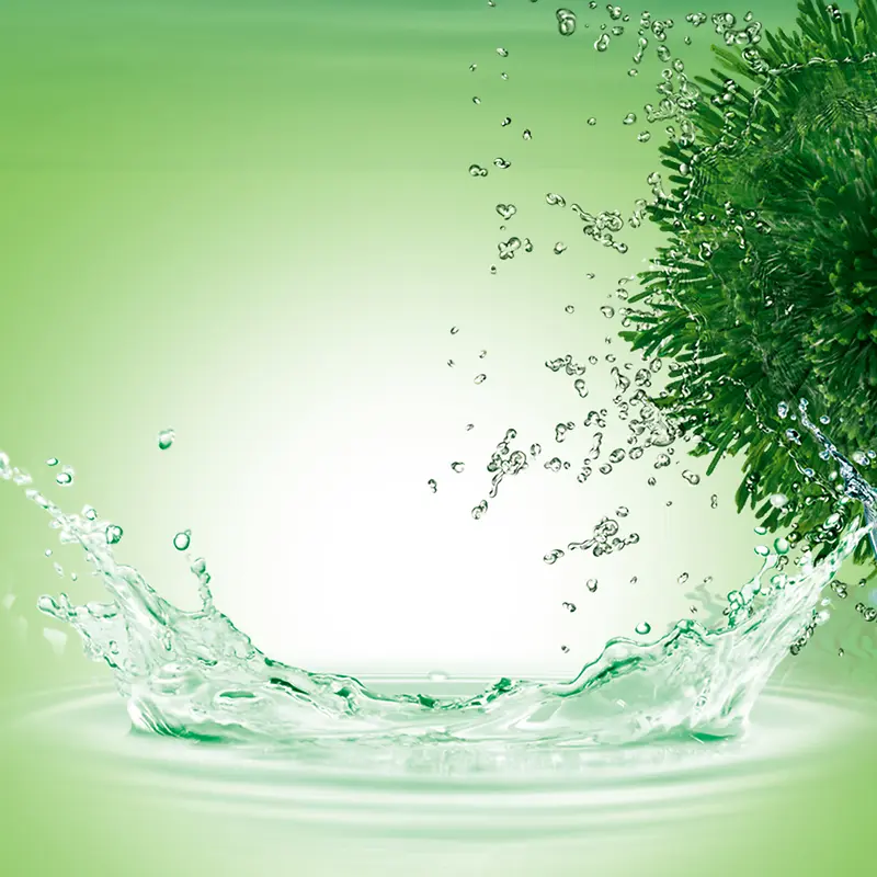 天然绿色保湿水化妆品海报背景素材
