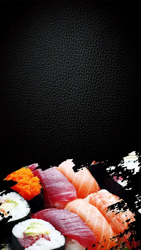 美味的日本料理H5素材背景