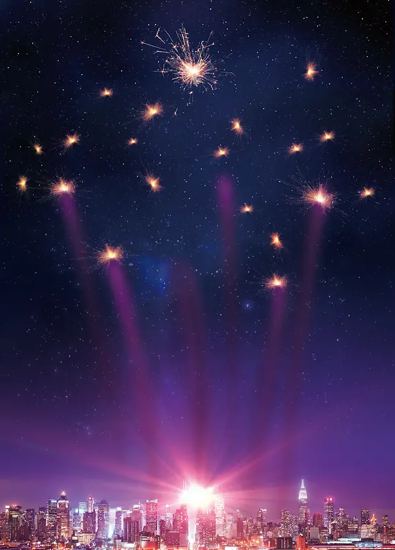 紫色星空背景图