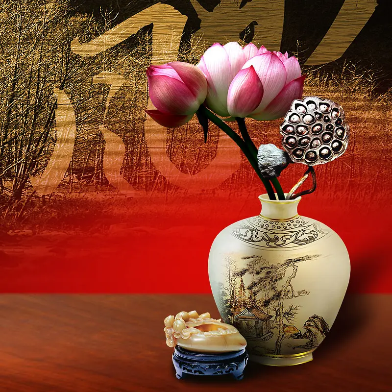 中国风陶瓷背景