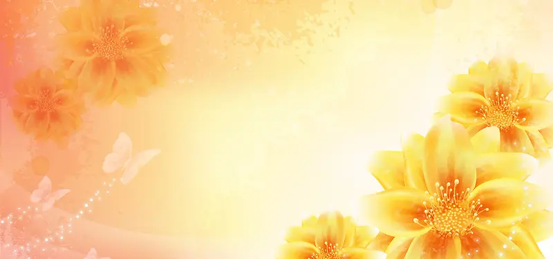 花朵背景banner