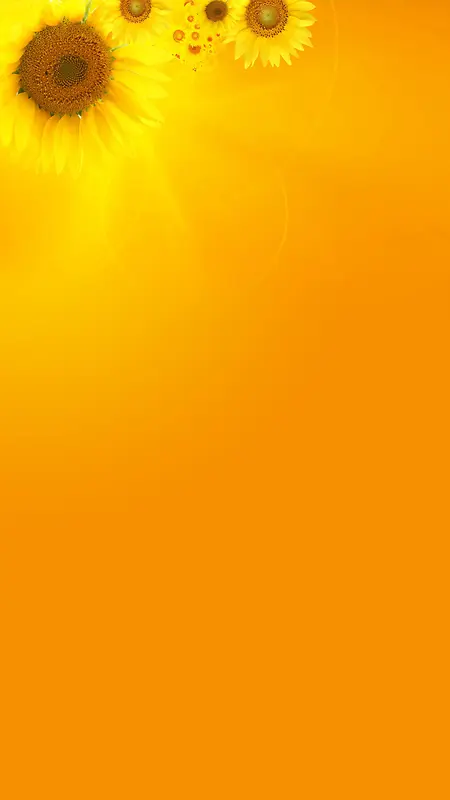 黄色橙色向日葵H5背景
