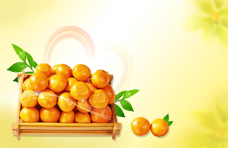 新鲜芦柑橘子背景素材