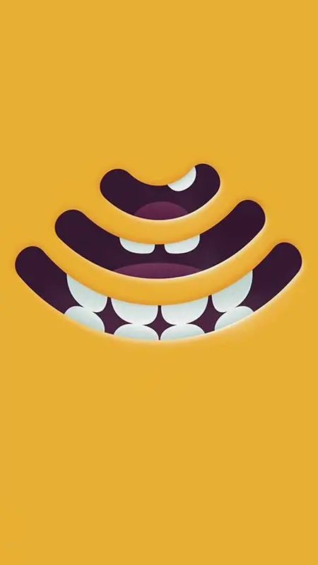 微笑wifi牙齿h5素材背景