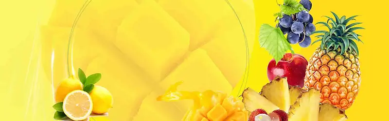 生鲜水果创意banner背景