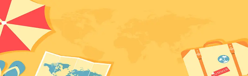 炎炎夏日旅游主题banner