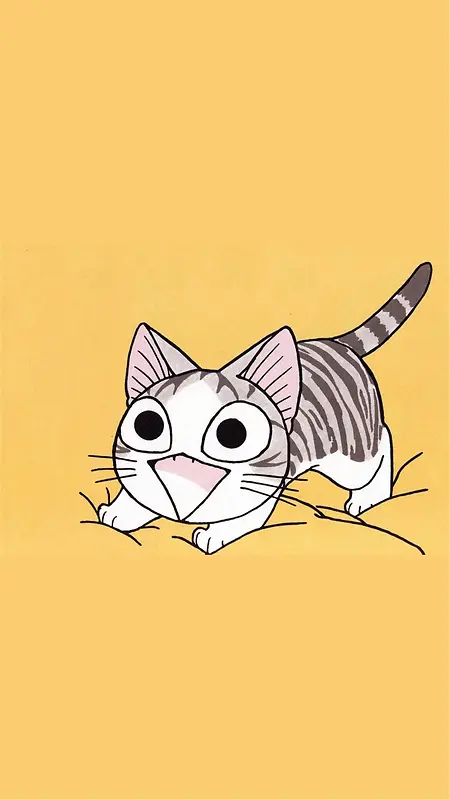简约可爱萌猫咪卡通H5背景