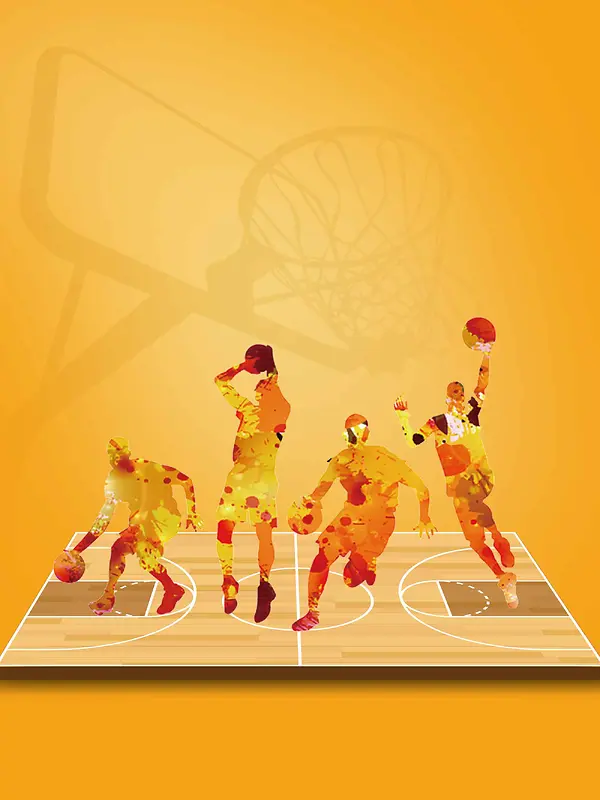 篮球比赛创意海报背景模板