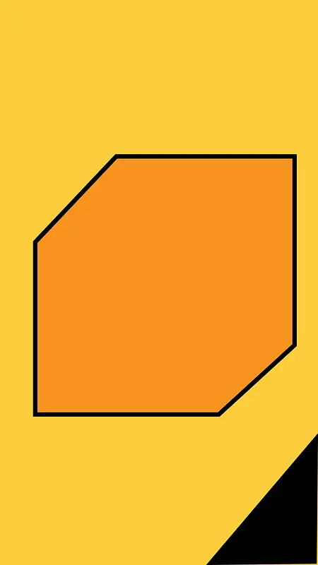黄色几何拼色H5背景素材