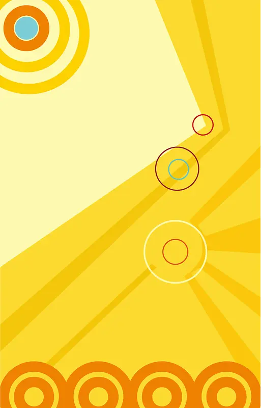 黄色曲折线条上的圆圈背景素材