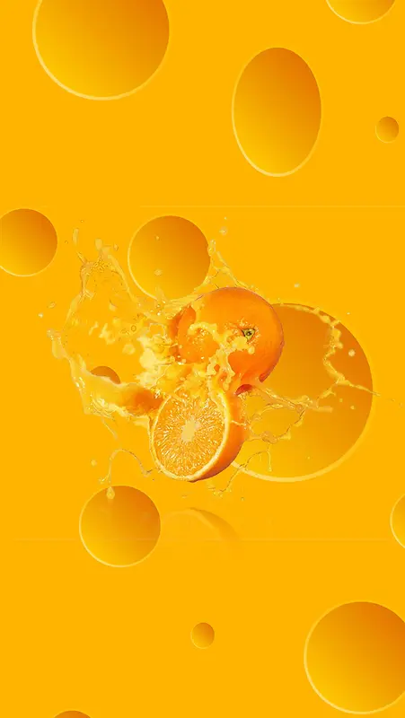 橙汁橙子背景素材