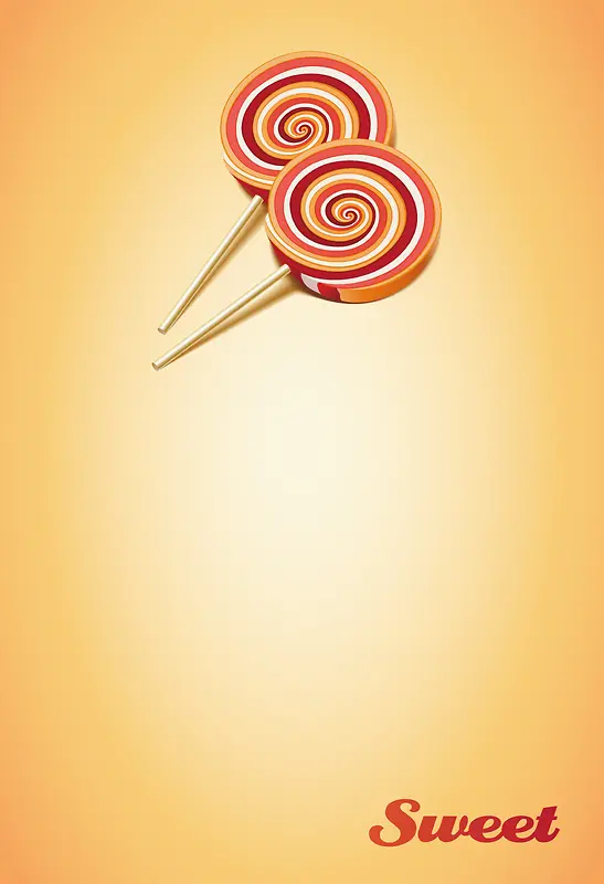 扁平化手工棒棒糖甜食海报背景素材