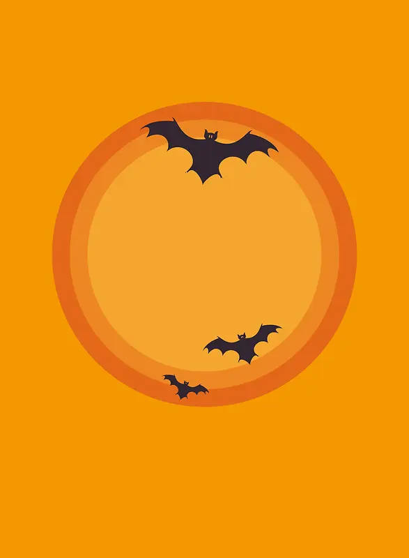 环形蝙蝠橘色背景素材