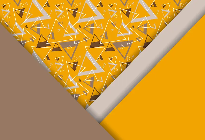 三角形层叠橙色画册封面背景