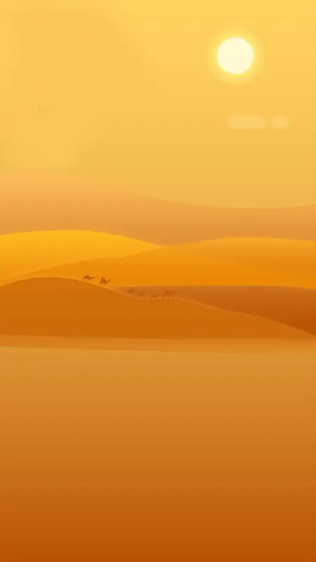金黄色沙漠背景