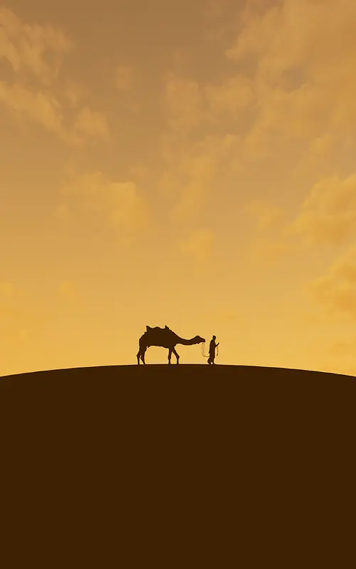 沙漠骆驼的背景图