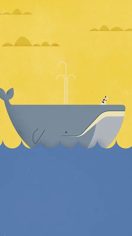 卡通鲸鱼h5背景