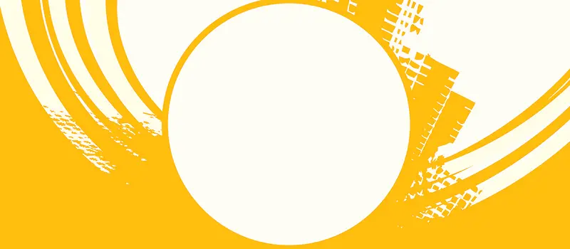 黄色扁平手绘水彩圆圈背景