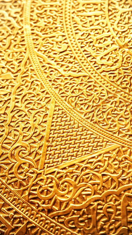 黄金花纹金融H5背景素材