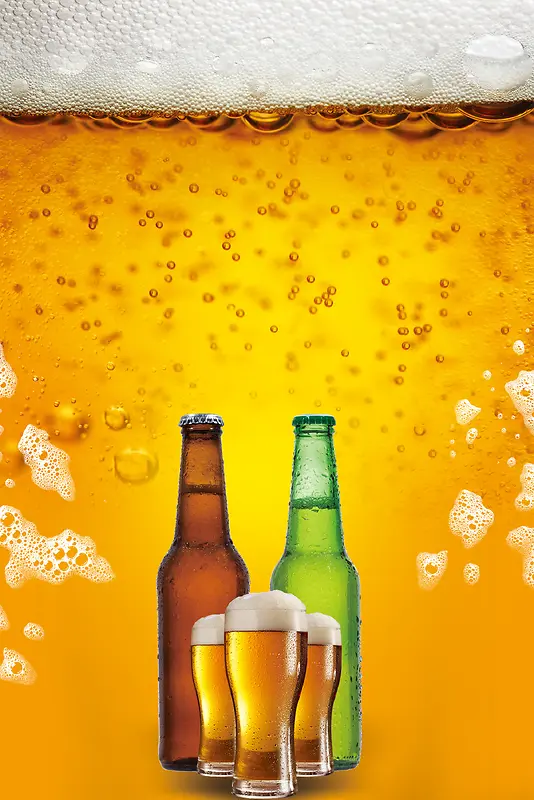 创意啤酒节海报背景素材