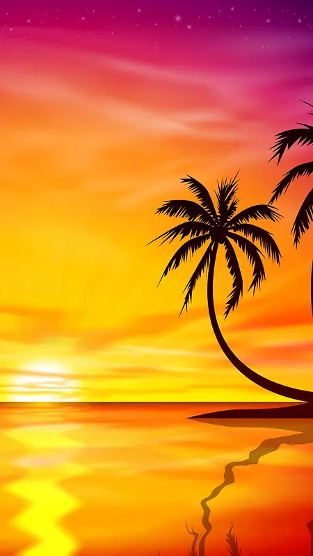 海岛椰子树背景