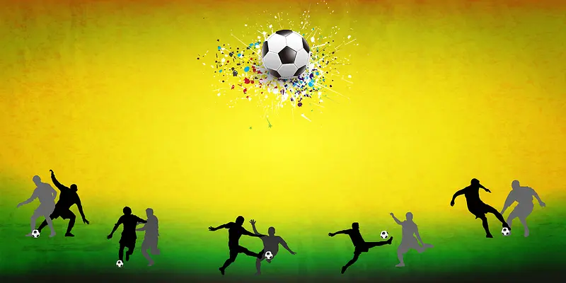 足球运动员足球友谊赛宣传海报背景素材