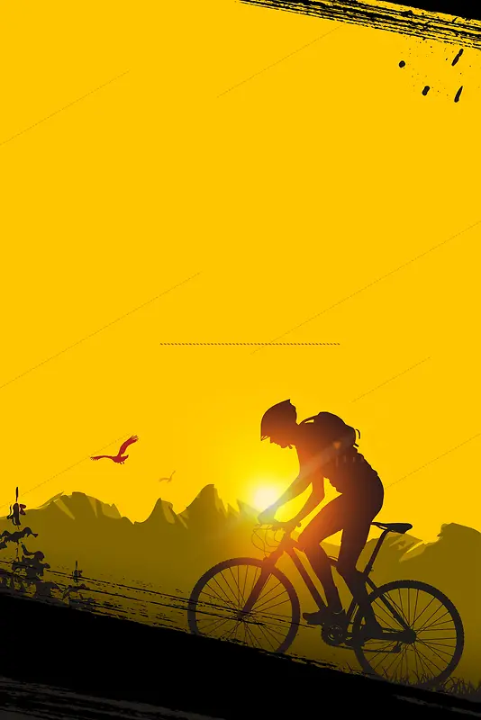 骑行西藏旅行海报背景素材