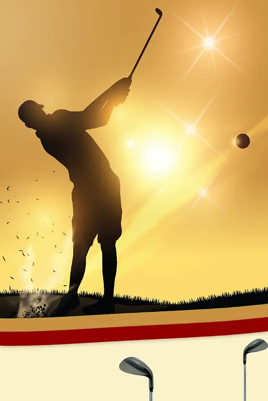 高尔夫运动健身文化海报背景素材