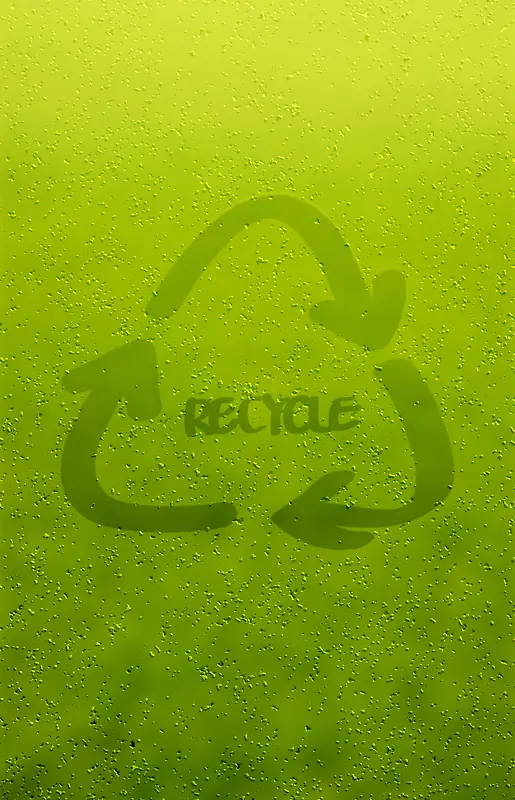 绿色清新回收标示环保印刷背景